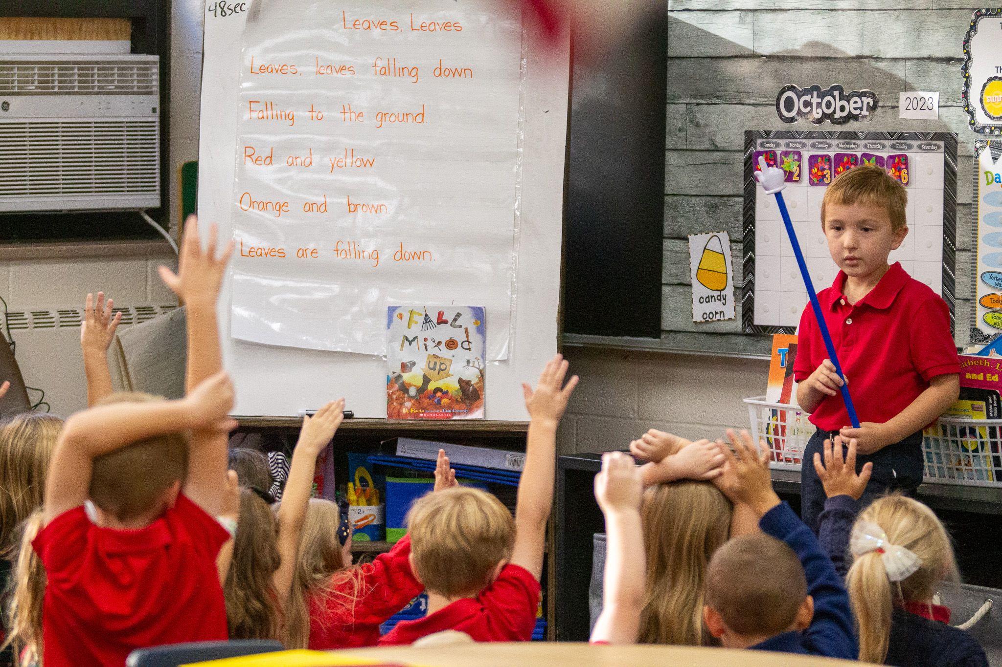 students being taught by another student